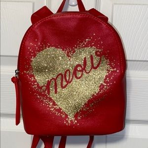 🎒 Red Vegan Leather Mini Backpack 🎒